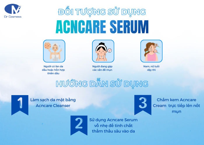 Cách sử dụng Serum mụn Acncare Serum