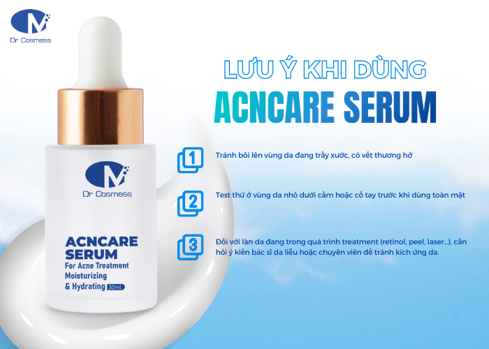 Lưu ý khi sử dụng Serum mụn Acncare Serum