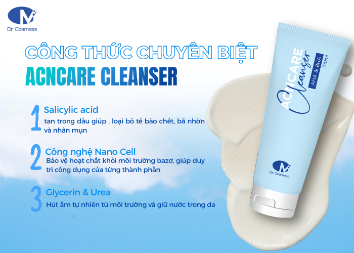 Thành phần chính Sữa rửa mặt Acncare Cleanser