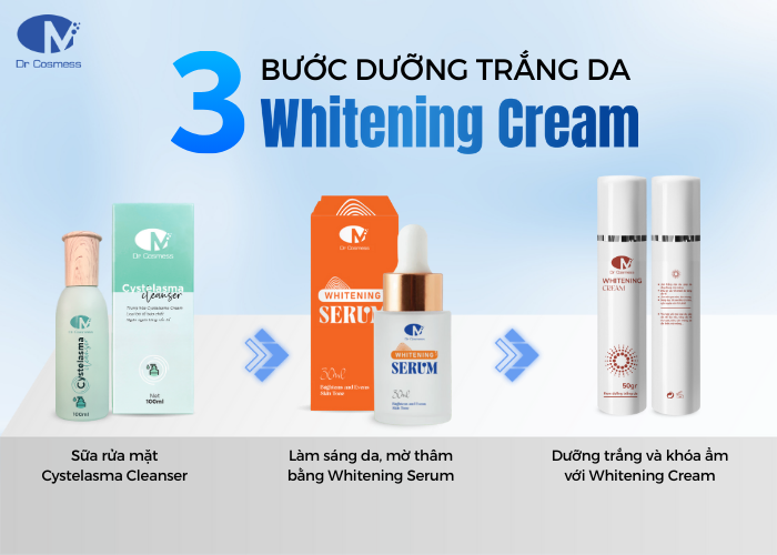 3 bước dưỡng trắng da với Whitening Cream