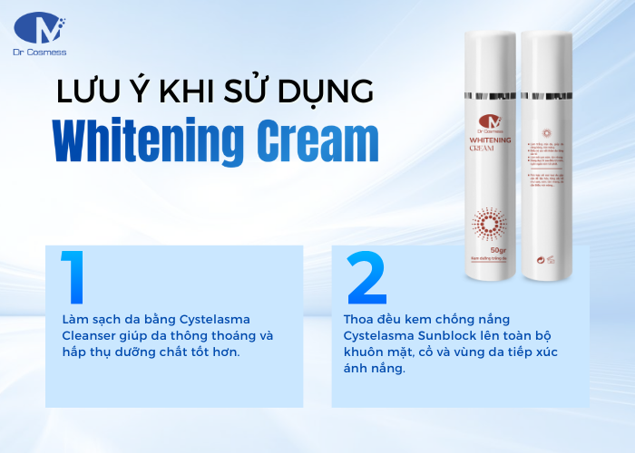Lưu ý khi sử dụng Kem dưỡng trắng da Whitening Cream