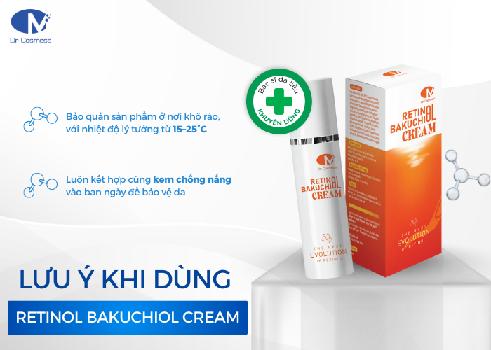 Lưu ý khi sử dụng Dr Cosmess Retinol Bakuchiol Cream