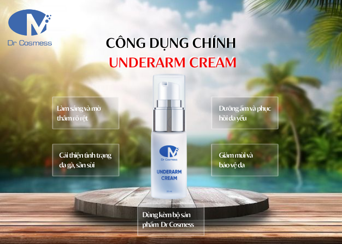Công dụng của sản phẩm Underarm Cream tại Dr Cosmess