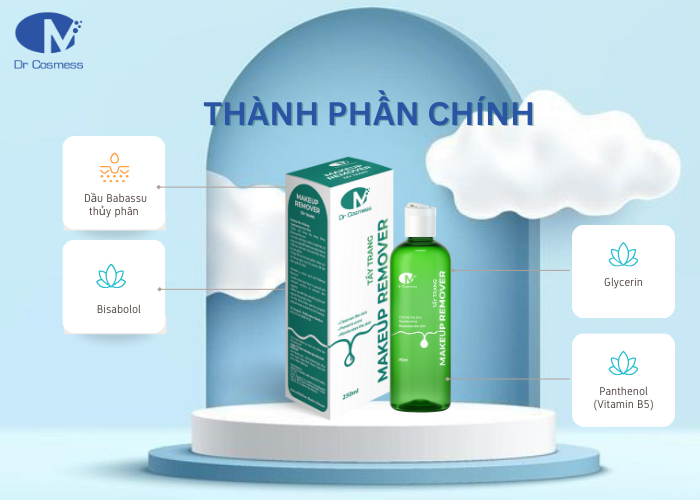 Thành phần chính có trong Nước tẩy trang Dr Cosmess Makeup Remover