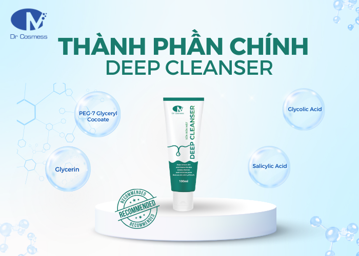 Thành phần chính của sữa rửa mặt cho da thường Deep Cleanser
