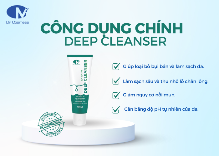 Công dụng chính của sản phẩm sữa rửa mặt cho da thường Deep Cleanser