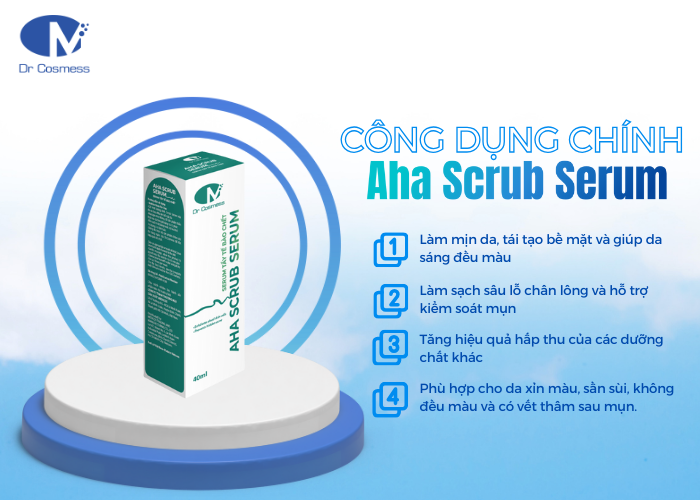 Công dụng chính của tẩy tế bào chết Aha Scrub Serum