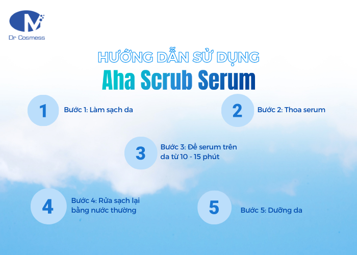 Hướng dẫn sử dụng sản phẩm Aha Scrub Serum