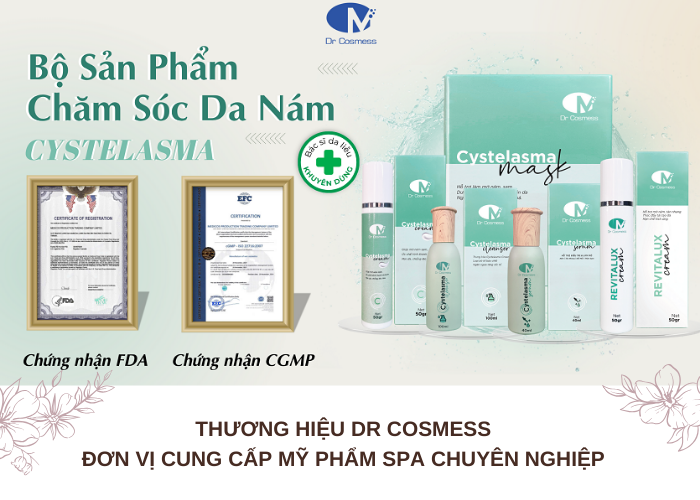 Bộ sản phẩm Cystelasma hỗ trợ giảm nám tại Dr Cosmess