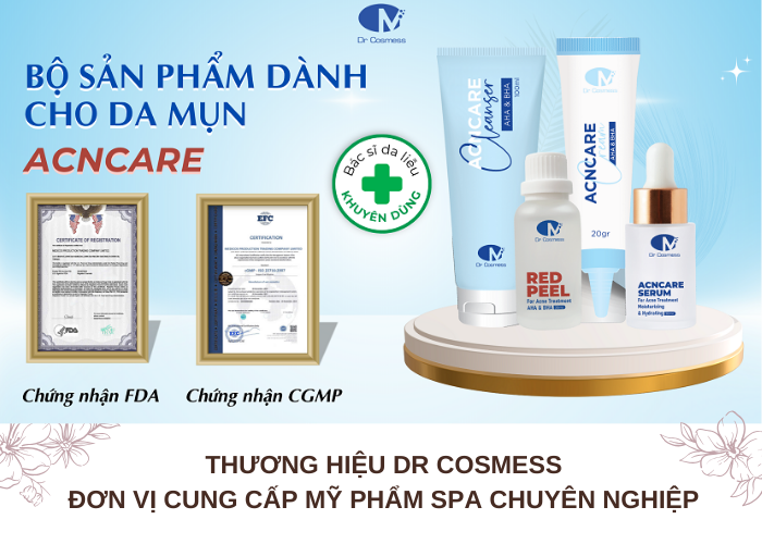 Bộ sản phẩm hỗ trợ giảm mụn tại Dr Cosmess