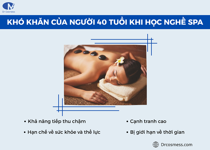 Những khó khăn của người 40 tuổi khi học nghề spa