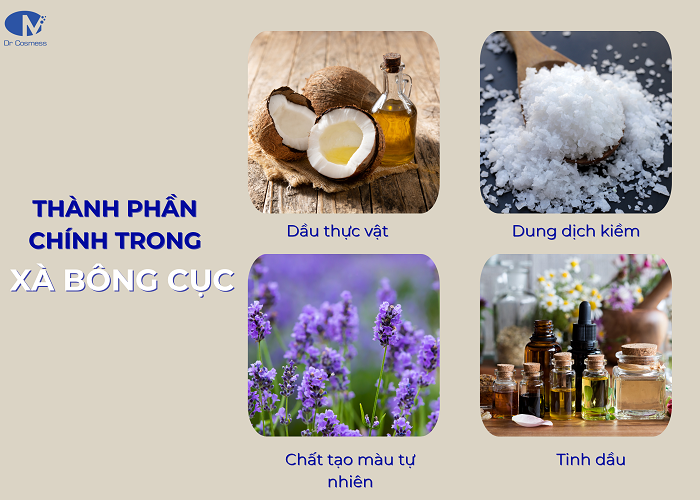 Các thành phần chính không thể thiếu để tạo ra xà bông cục handmade