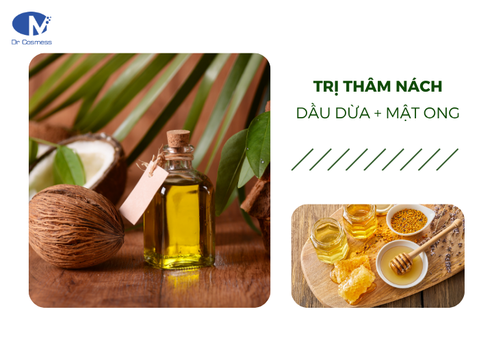 Trị thâm nách bằng dầu dừa và mật ong