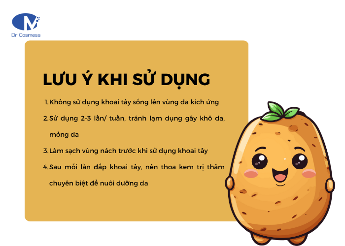 Những lưu ý khi sử dụng khoai tây trị thâm nách