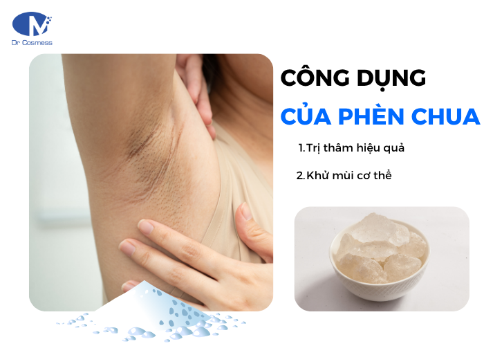 Theo dân gian dùng phèn chua để trị thâm nách rất hiệu quả