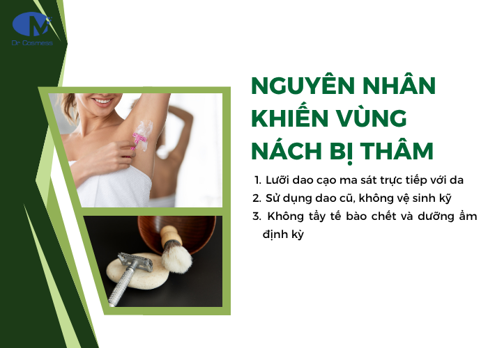 Nguyên nhân khiến vùng nách bị thâm sau khi cạo