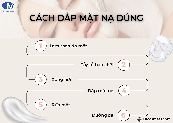 Các bước đắp mặt nạ đúng cách