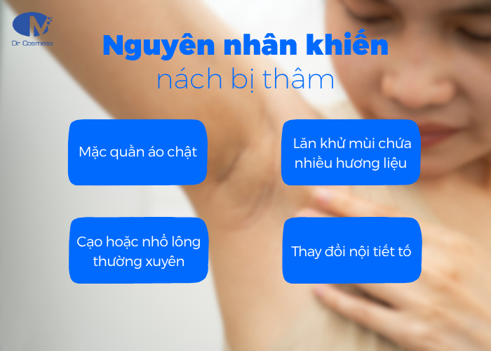 Thâm nách đến từ nhiều nguyên nhân