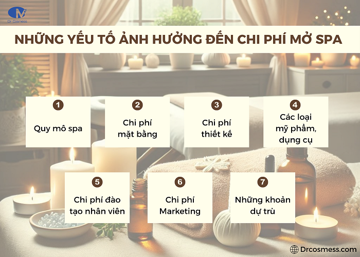 Những yếu tố ảnh hưởng đến chi phí mở tiệm