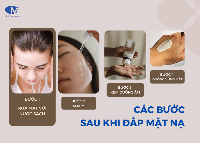 Các bước dưỡng da sau khi đắp mặt nạ