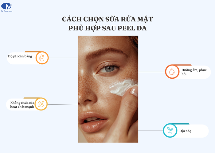 Cách chọn sữa rửa mặt phù hợp với làn da sau peel của bạn
