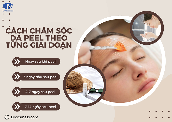 Cách chăm sóc da peel theo từng giai đoạn
