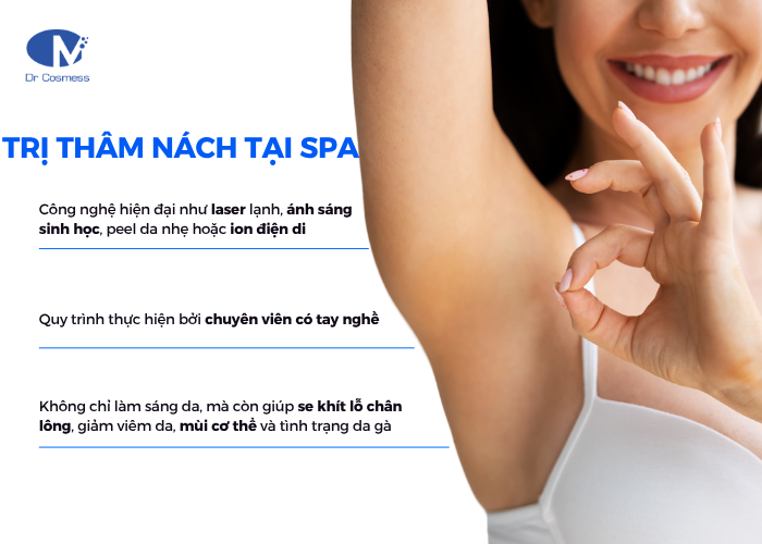 Một số ưu điểm nổi bật trị thâm nách hiệu quả tại spa