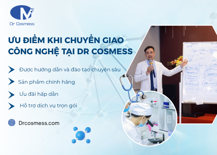 Lợi ích của spa và phòng khám khi chuyển giao công nghệ tại Dr Cosmess