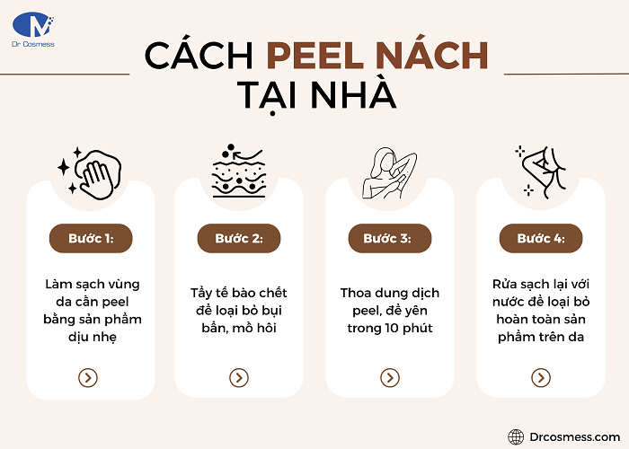 Các bước peel nách hiệu quả tại nhà