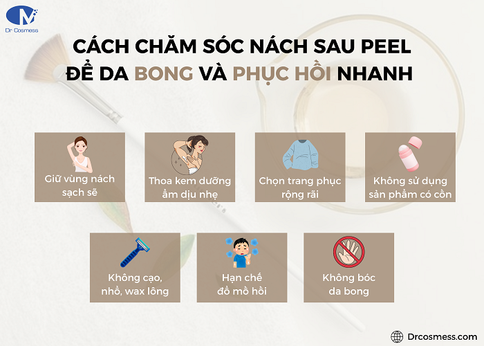 Cách chăm sóc da nách sau khi peel